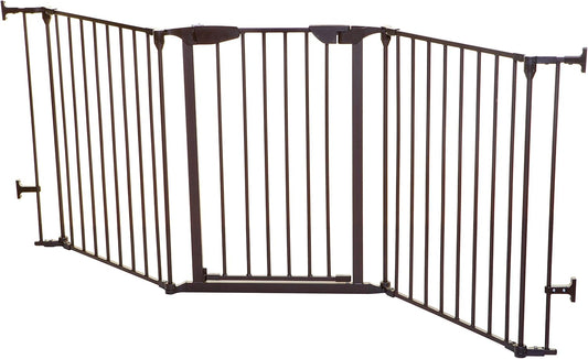 New Dreambaby Newport Adapta Baby Gate - Use at Top or Bottom of Stairs (Brown) - Kidsy