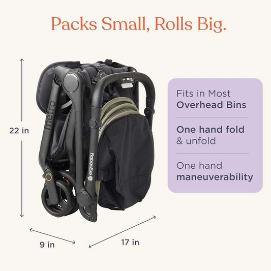 New Ergobaby Metro 3 Compact Stroller (Soft Olive) - Kidsy
