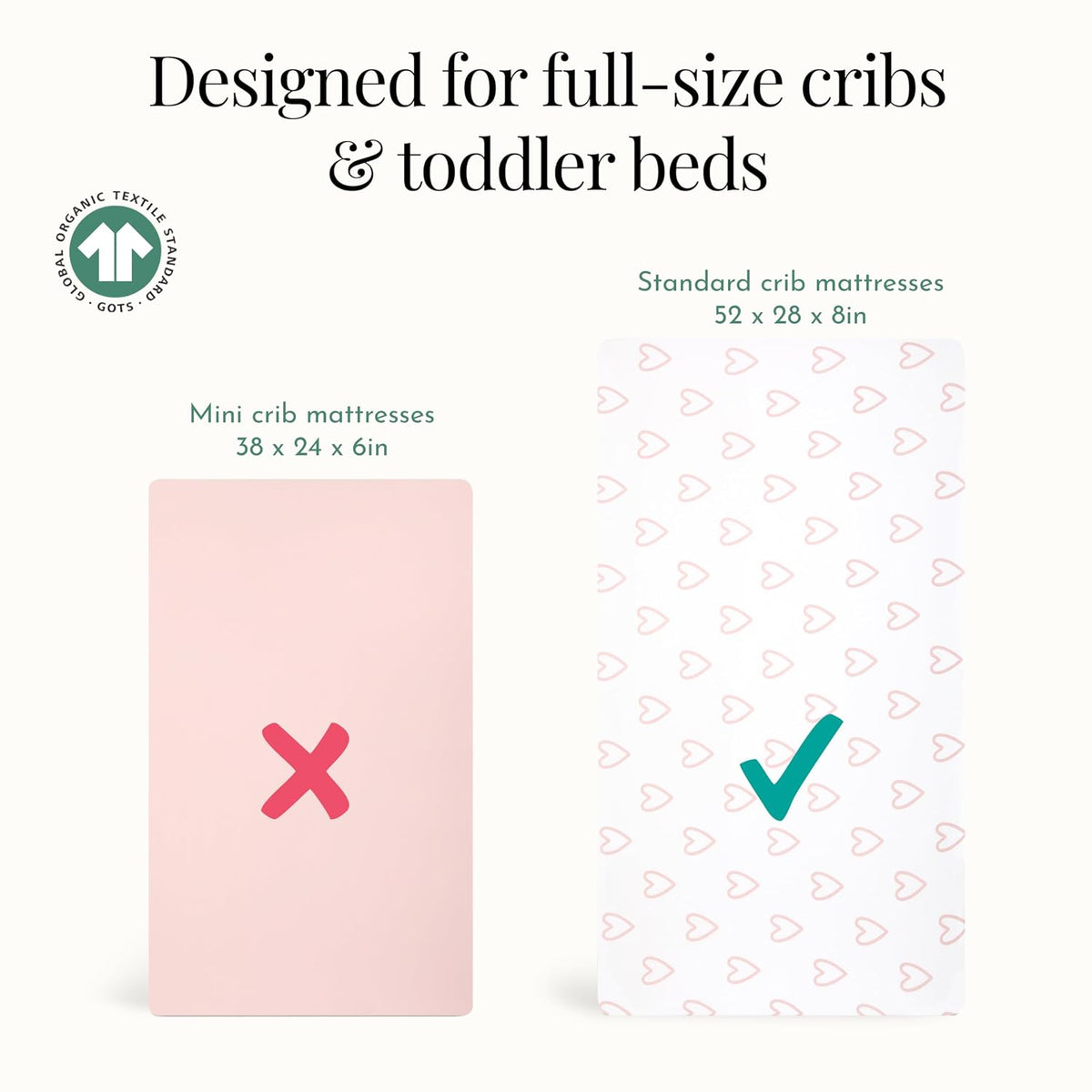 New Evolur I Heart You 3-Piece Toddler Bedding Set (Baby Pink with Heart Print) - Kidsy