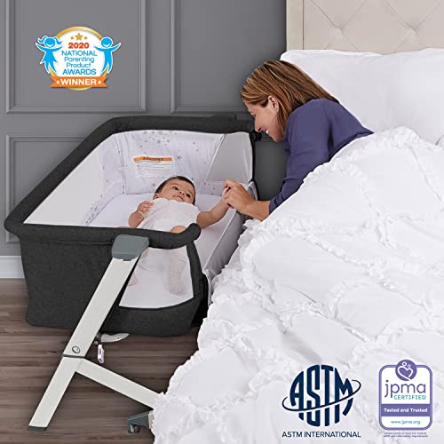 New Evolur Stellar Bassinet and Bedside Sleeper (Black) - Kidsy