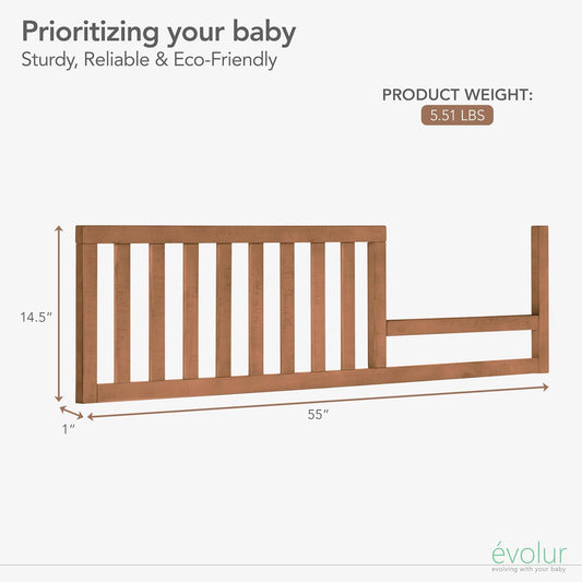 New Evolur Stilnovo Convertible Crib Toddler Guard Rail (Sugar Cane) - Kidsy