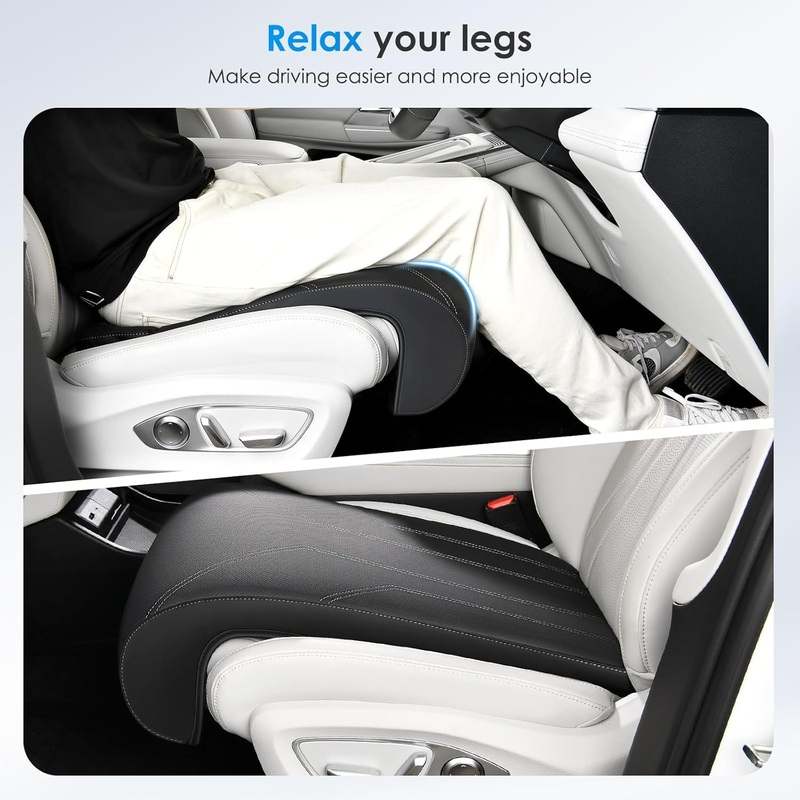 New FLORICH Car Seat Extender Leg Extender Support Cushion for Driver Seats Office Chair (Dark Black) - Kidsy