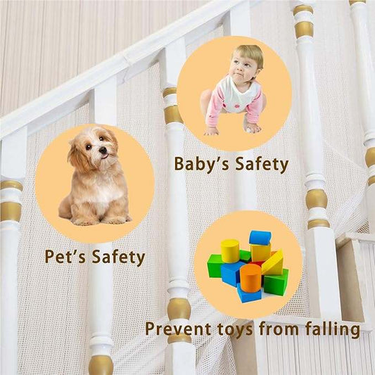 New GAGUTUBU Balcony Safety Net - 10ft x 2.6ft (White) - Kidsy