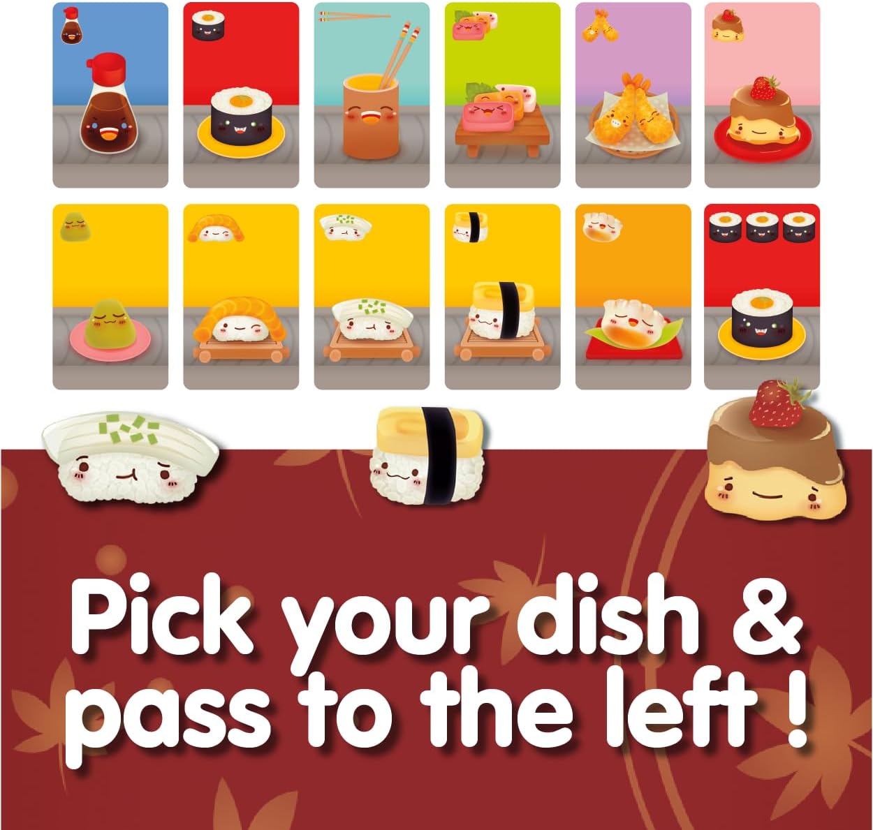 New Gamewright Sushi Go Pick and Pass Family Card Game - Kidsy