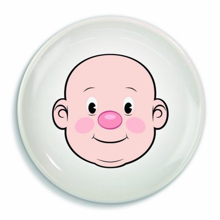 New Genuine Fred MR. FOOD FACE Kids' Ceramic Dinner Plate - Kidsy