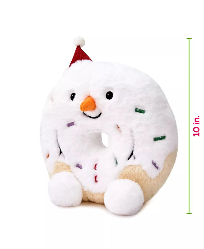 New Geoffrey's Toy Box Tasties 10" Donut Holiday Snowman Plush Toy - Kidsy