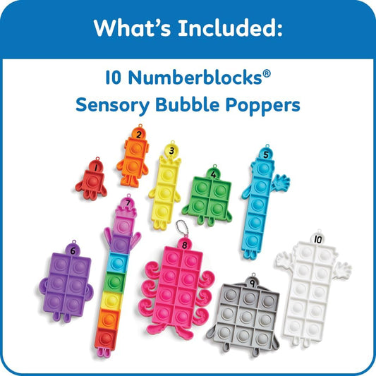 New Hand2mind Numberblocks Sensory Bubble Poppers Keychain Set - Kidsy