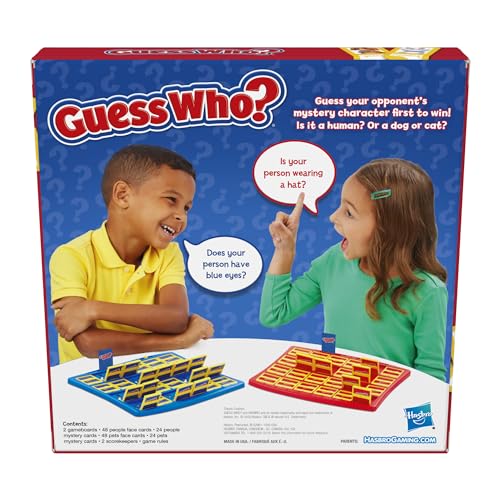 New Hasbro Gaming Guess Who? Includes People Cards and Pets Cards (6+) - Kidsy