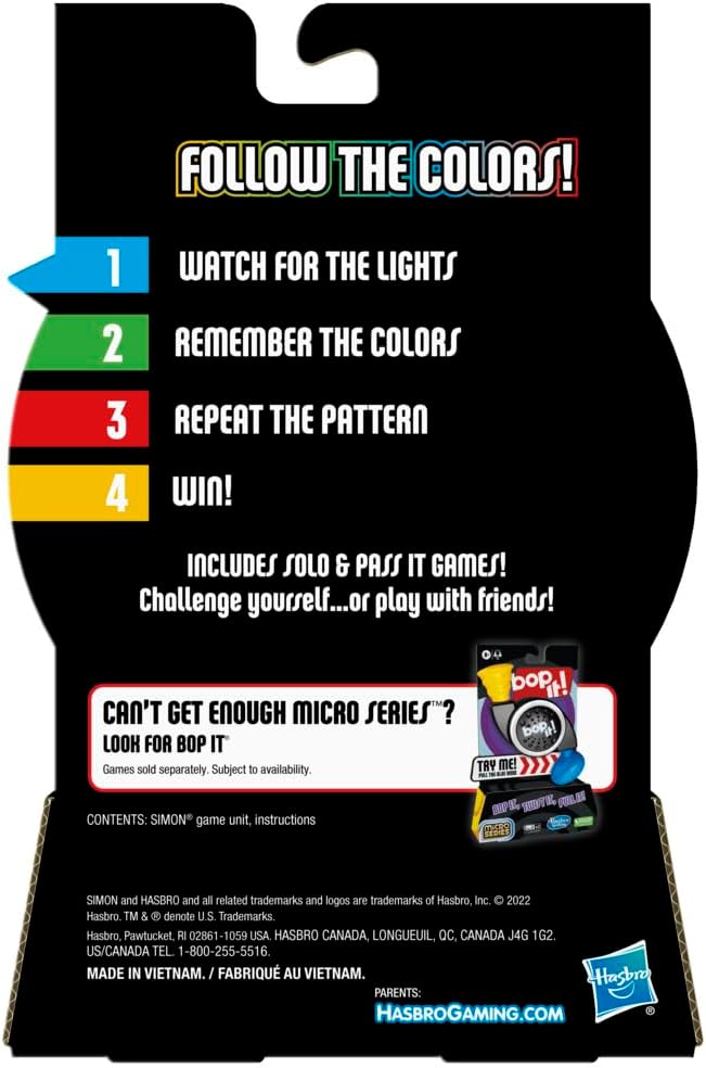 New Hasbro Gaming Simon Micro Series Electronic Game - Kidsy