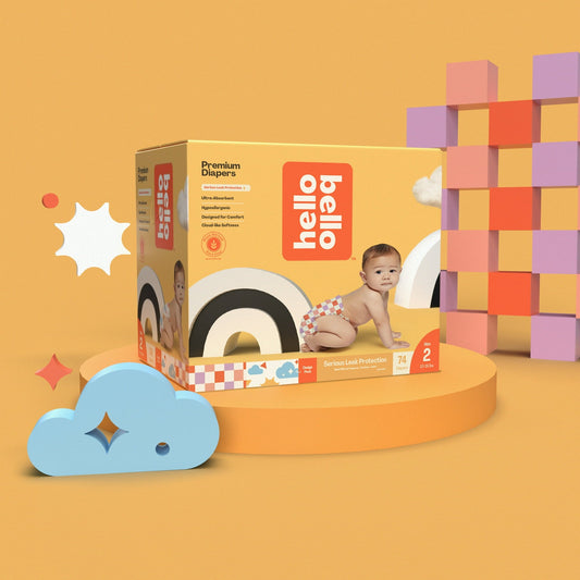 New Hello Bello Premium Baby Diapers (Size 2, 74 Count) - Kidsy
