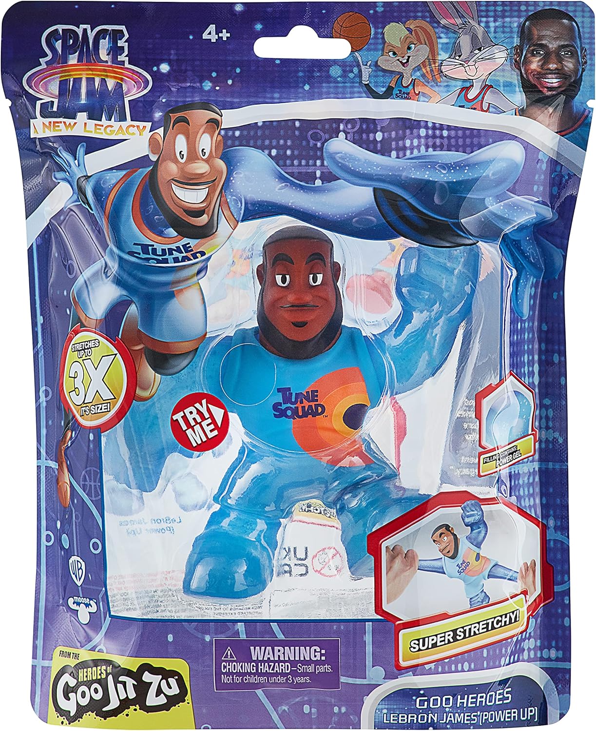 New Heroes of Goo Jit Zu Space Jam LeBron James Power Up 5" Action Figure - Kidsy