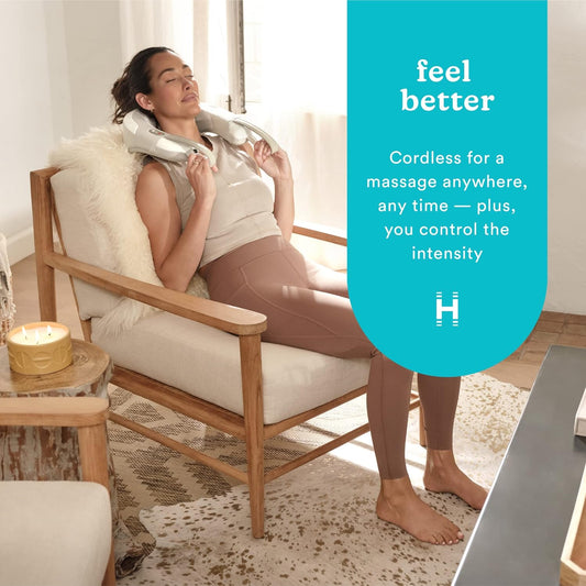 New Homedics Cordless Shiatsu Rechargeable Neck Massager - Kidsy