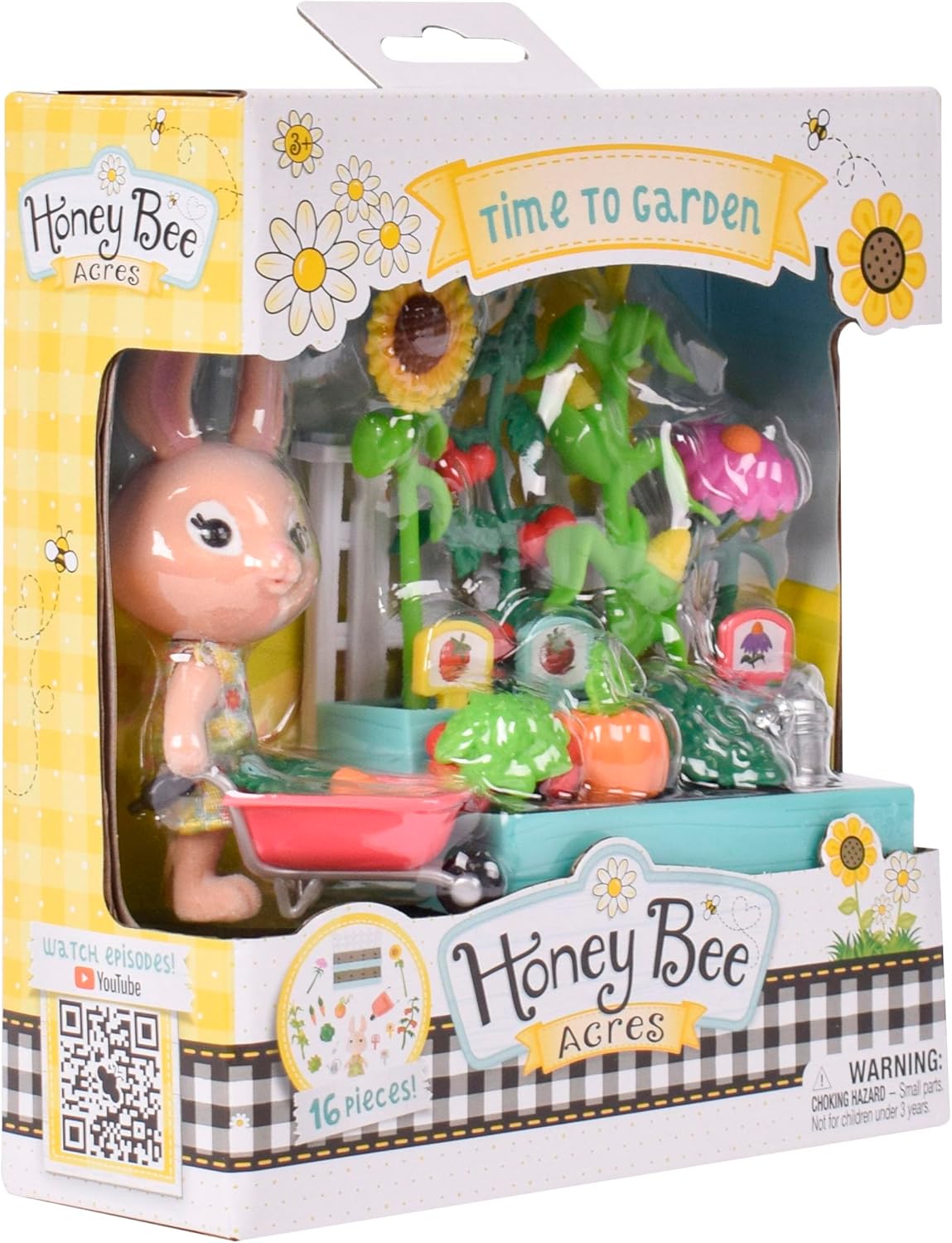 New Honey Bee Acres Time to Garden Set with Miniature Doll Figure - Kidsy