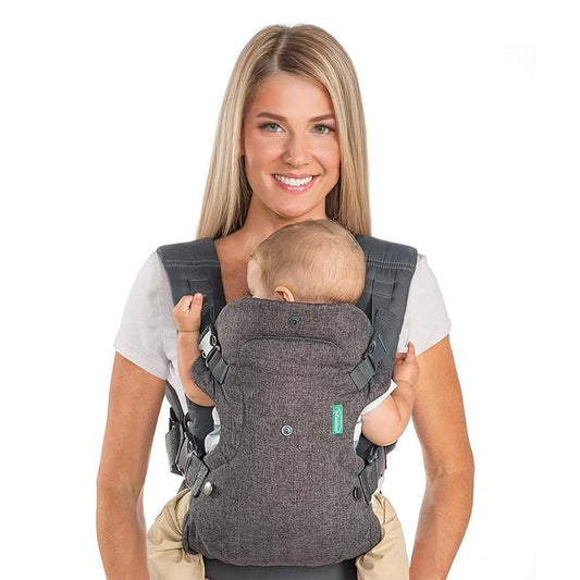 New Infantino Flip 4 - in - 1 Convertible Baby Carrier (Gray) - Kidsy