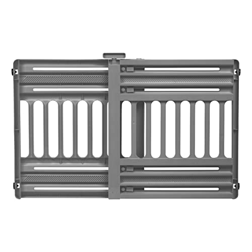 New IRIS USA Expandable Pet Gate 24–39 Inch (Gray) - Kidsy