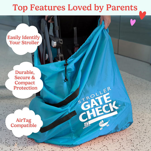 New J.L. Childress Stroller Gate Check Travel Bag (Neon Blue) - Kidsy