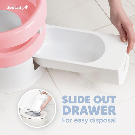 New Jool Baby Potty Chair for Toddler Toilet Training Splash Guard & Back Support (Pink) - Kidsy