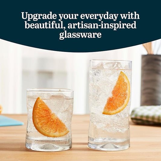 New Libbey Impressions 16 - Piece Tumbler & Rocks Glass Set - Kidsy