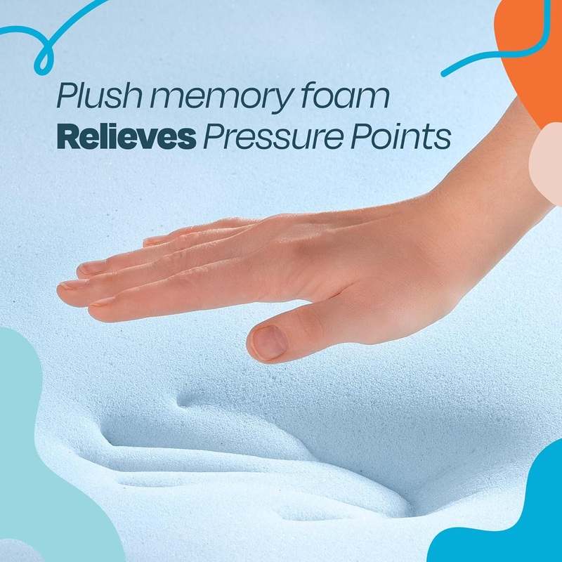New LINENSPA Memory Foam Mattress Topper - 2 Inch Gel Infused Memory Foam (Twin) - Kidsy