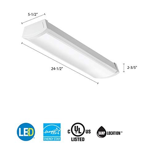 New Lithonia Lighting FMLWL 24 840 Low - Profile LED Flush Mount Ceiling Light - Kidsy