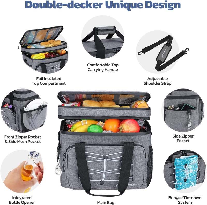 New Maelstrom Collapsible Soft Cooler Bag (24 Can, Gray) - Kidsy