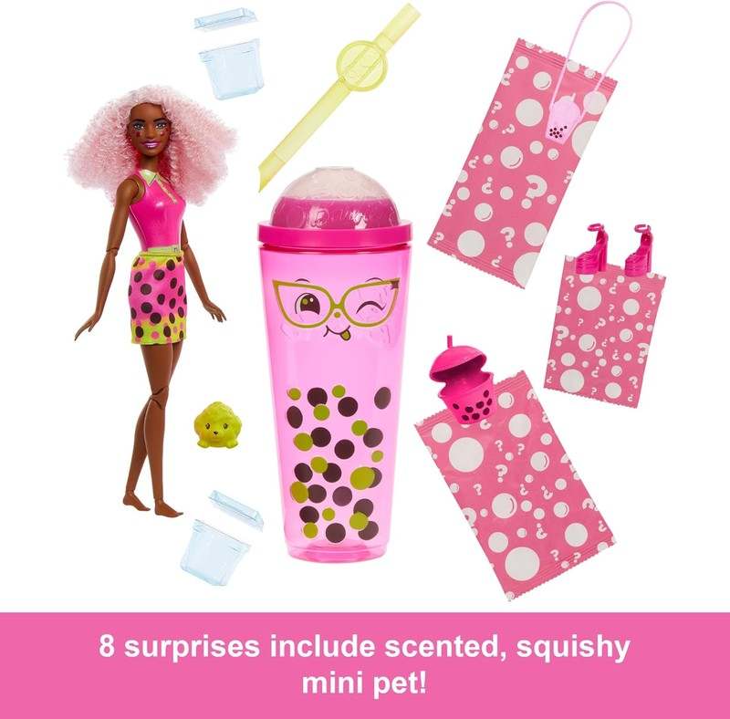 New Mattel Barbie Pop Reveal Bubble Tea Doll Set (Berry Bliss) - Kidsy
