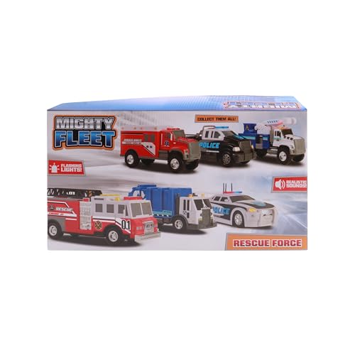 New Mighty Fleet Rescue Force 12" Tough Cab Cherry Picker Toy Truck - Kidsy