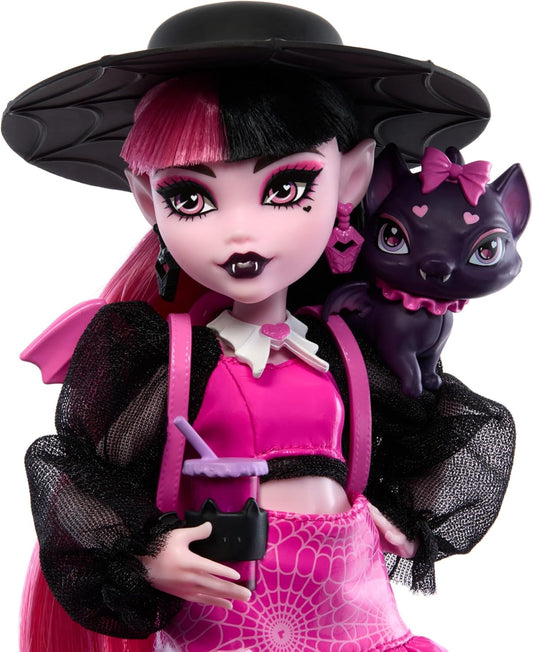 New Monster High Draculaura Doll with Count Fabulous Pet and Accessories - Kidsy