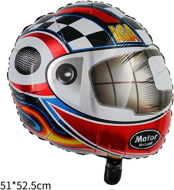 New Morndew 3 PCS Motorcycles and Helmet Foil Balloons - Kidsy