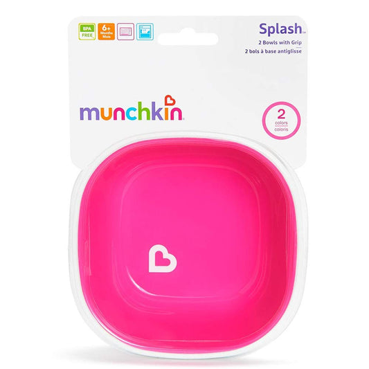 New Munchkin Splash Toddler Bowls, 2 Pack (Light Blue/Light Green) - Kidsy
