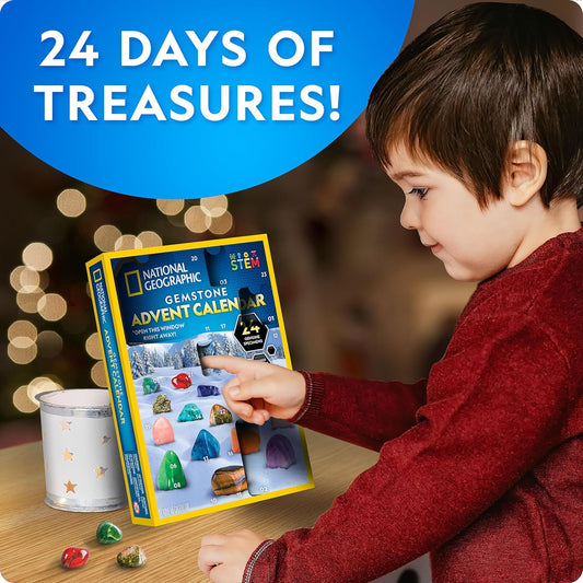 New National Geographic 2026 Gemstone Advent Calendar (24 Gems) - Kidsy