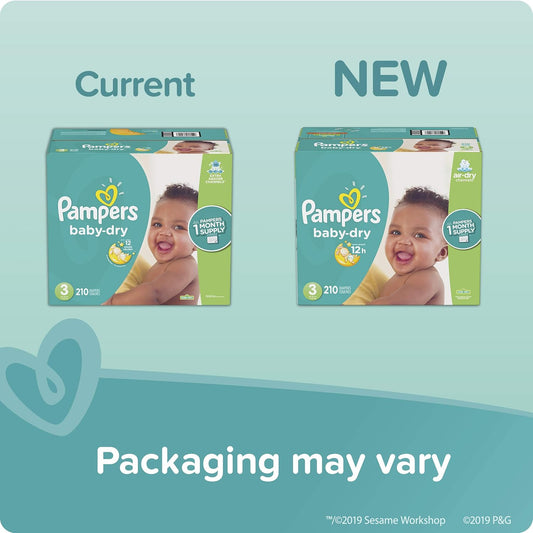 New Pampers Baby Dry Diapers Size 1 - 120 Count - Kidsy