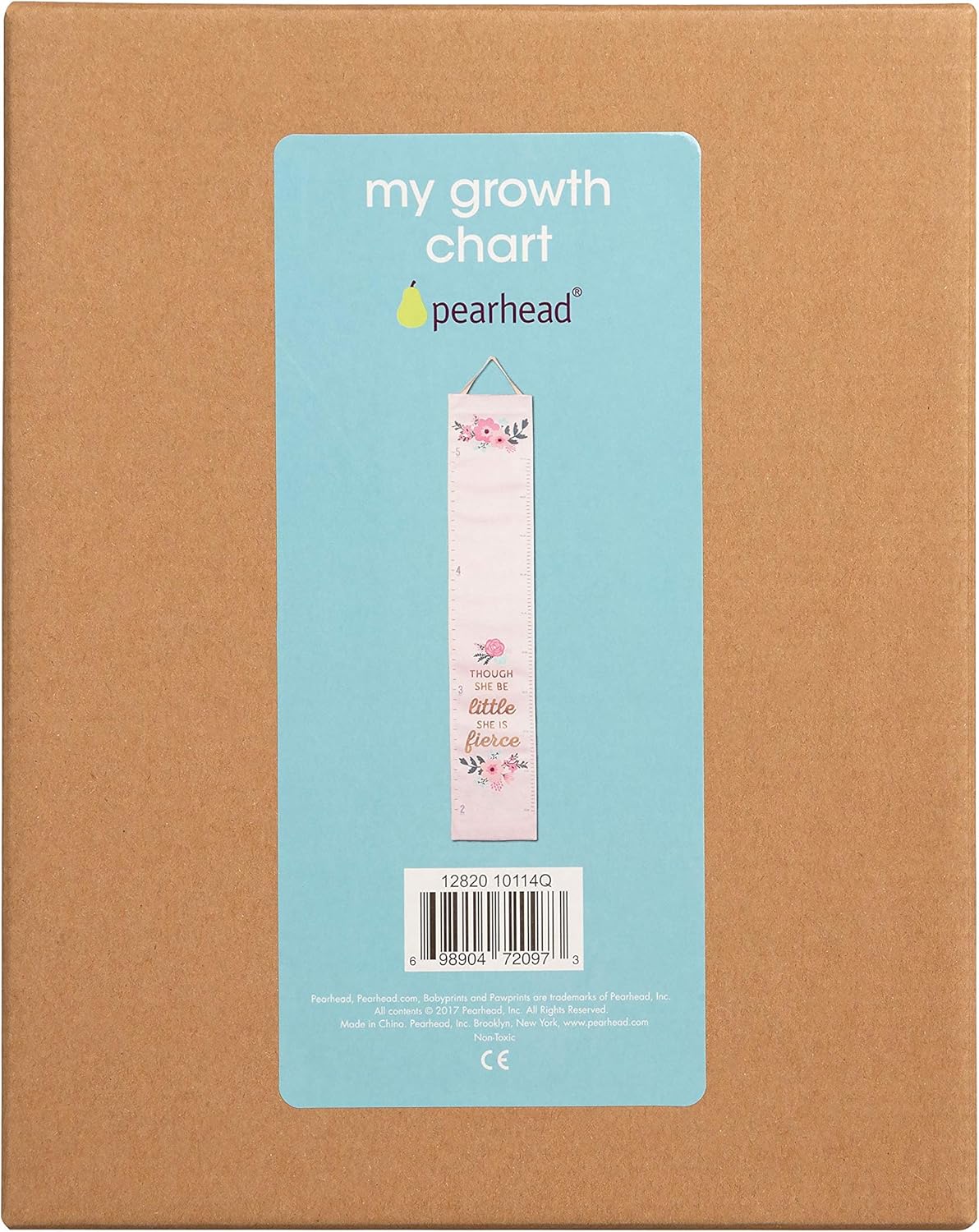 New Pearhead Floral Wall Growth Chart for Girls - Kidsy