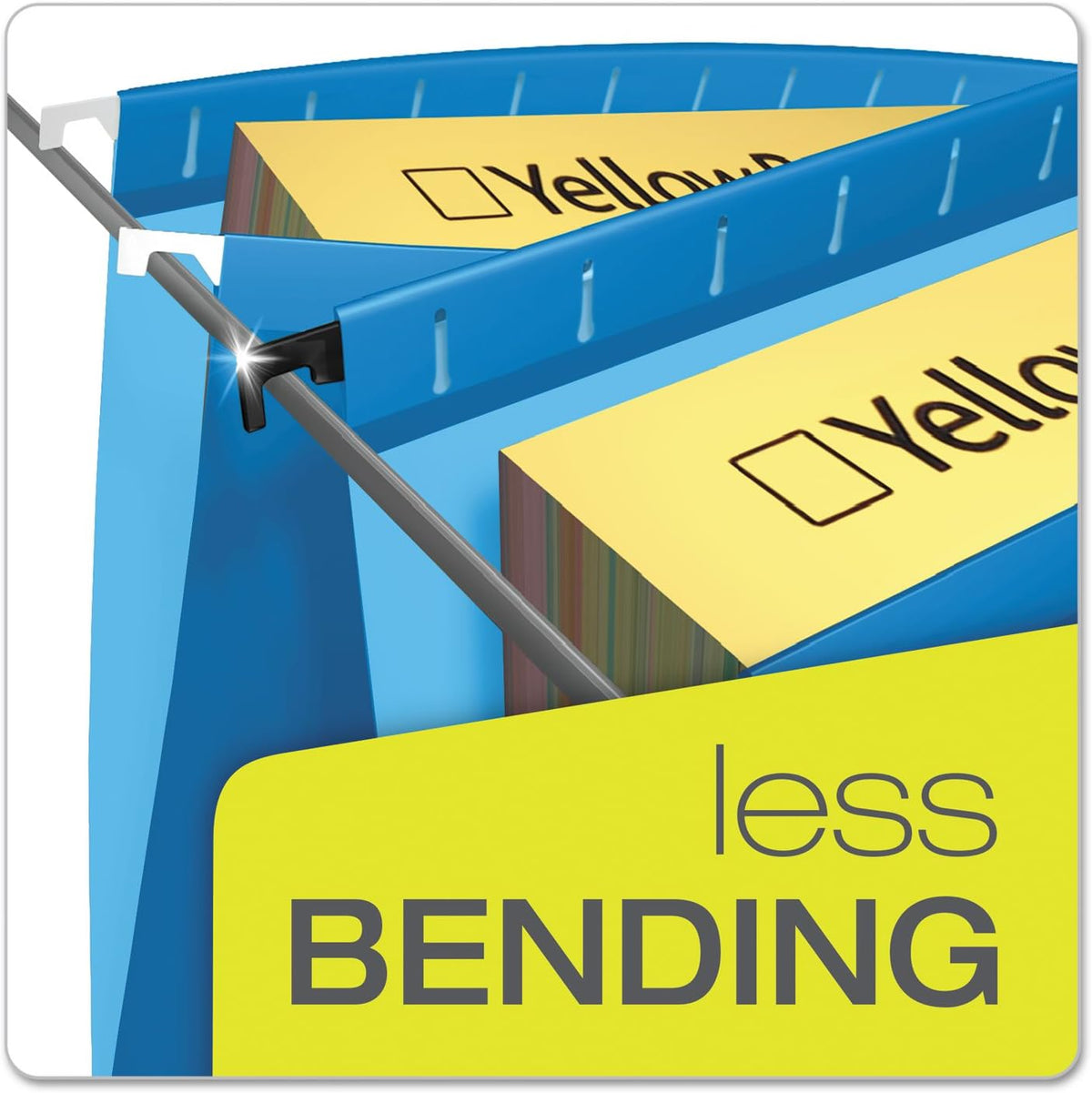 New Pendaflex SureHook Reinforced Hanging Folders, Letter Size Sheets, (6152 1/5 BLU), 13 x 2.81 x 9.56 inches (Blue) - Kidsy