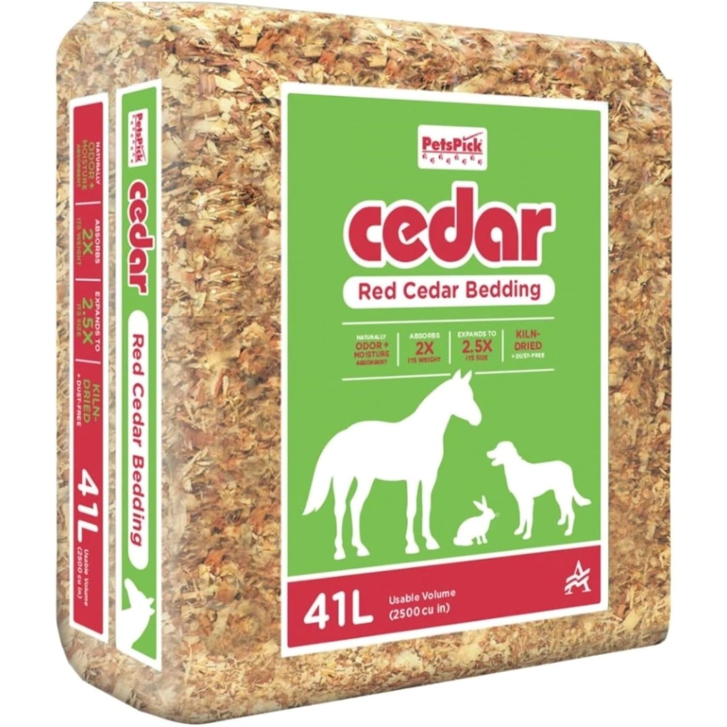 New PETSPICK Kiln Dried Cedar Bedding, 41L (Red) - Kidsy