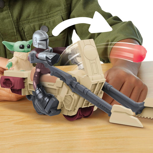 New Play - Doh Star Wars Mandalorian Launching Speeder Playset with Figures - Kidsy