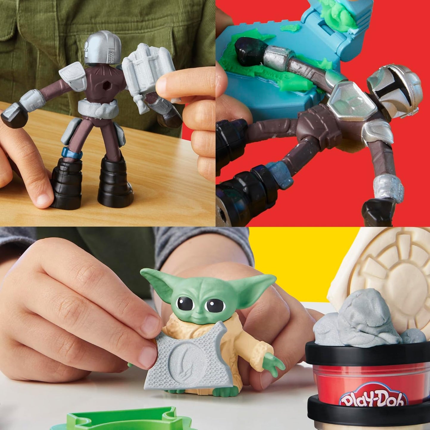 New Play - Doh Star Wars Mandalorian Launching Speeder Playset with Figures - Kidsy