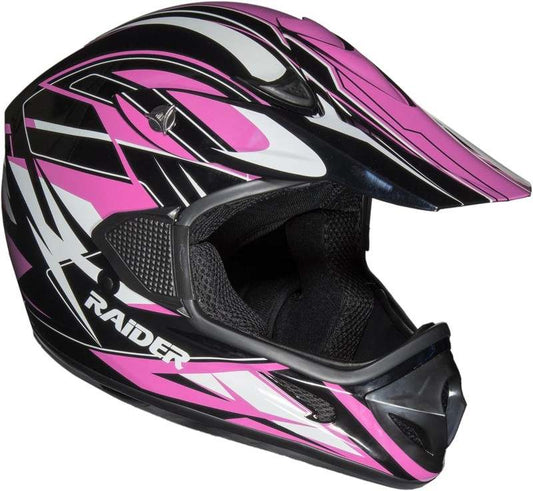 New Raider RX1 Adult MX Off - Road Helmet (Pink / Medium) - Kidsy