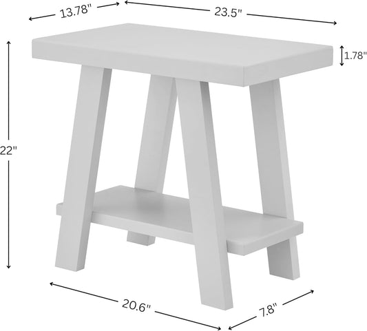 New Roundhill Furniture Athens Contemporary Wood Shelf Side Table (Teal) - Kidsy