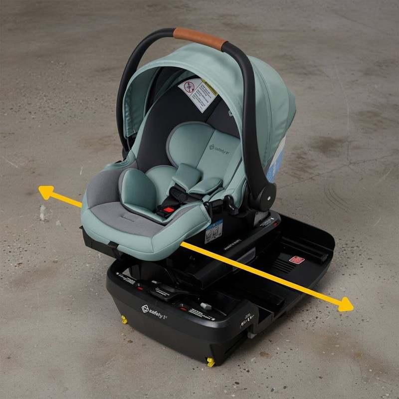 New Safety 1st onBoard Slide DLX Infant Car Seat w/SafetySlide Base (Dusty Green) - Kidsy