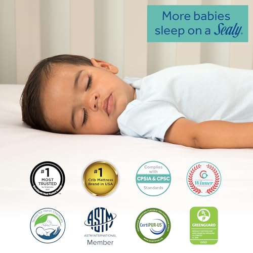 New Sealy Baby Cozy Brilliance 2 - Stage Crib Mattress (White) - Kidsy