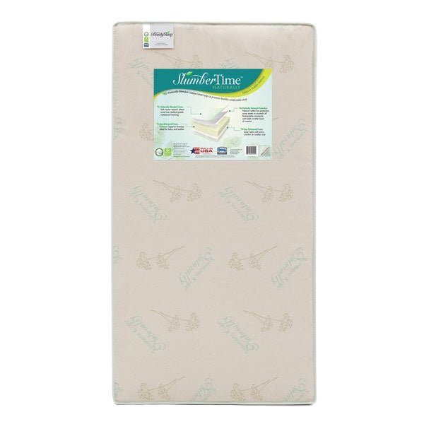 New Simmons Kids SlumberTime Naturally Foam Crib and Toddler Mattress - Kidsy