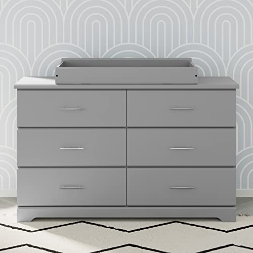 New Storkcraft Nest Changing Table Topper for 6 - Drawer Dressers (Pebble Gray) - Kidsy