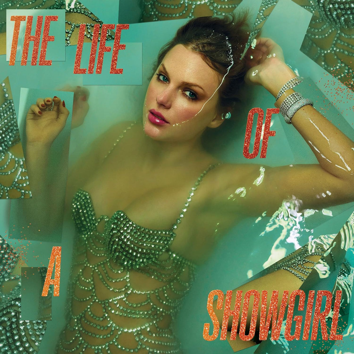 New Taylor Swift The Life of a Showgirl Orange Glitter Vinyl - Kidsy