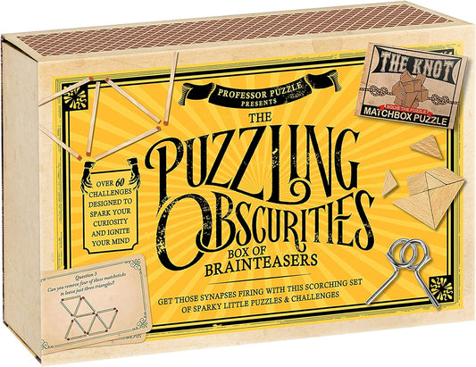 New The Obscurities Box of Brain Teasers | 10 Matchbox Puzzles & 50 Challenges - Kidsy