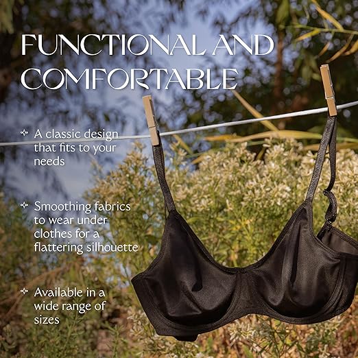 New Triumph Urban Minimizer Underwire Bra Minimizer Bra for Women Cup Sizes C - DD (Black) - Kidsy