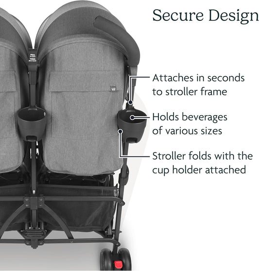 New UPPAbaby Cup Holder for G - Luxe & G - Link Strollers (Charcoal) - Kidsy