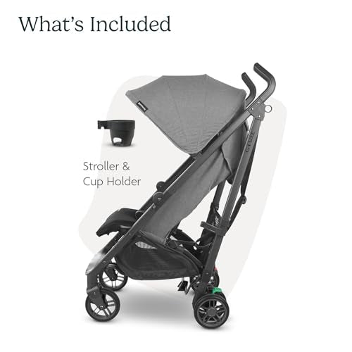 New UPPAbaby G - Luxe Umbrella Stroller Greyson (Charcoal Mélange/Carbon Frame) - Kidsy