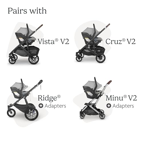 New UPPAbaby Mesa Max Infant Car Seat and Base Greyson (Charcoal Mélange) - Kidsy