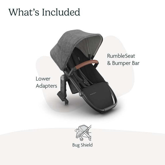New UPPAbaby RumbleSeat V3 – Second Seat for Vista V2/V3 Greyson (Charcoal Melange) - Kidsy